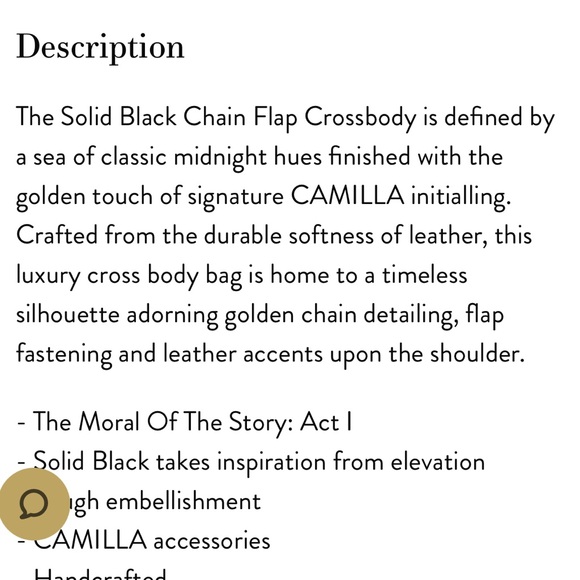 🖤💛NWT CAMILLA GOLD CHAIN FLAP CROSSBODY BAG IN SOLID BLACK WITH GOLD HARDWARE - Picture 6 of 16